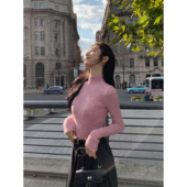 内搭套头打底衫 MULVAN 修身 女长袖 上衣 半高领羊毛毛衣针织衫