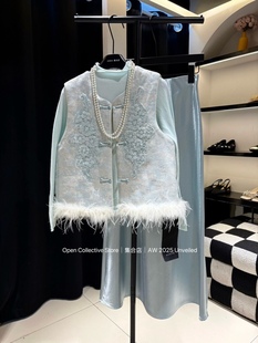 加厚半裙女open集合店高级质感垂坠感仿醋酸光泽丝滑包臀A字中长