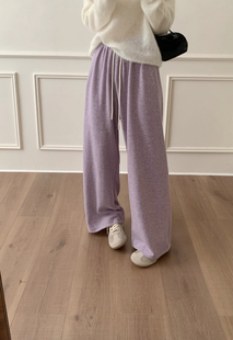 软软的颜色太好看了芭妮Bonnet韩系糯叽叽裤抽绳显廋休闲裤无口袋