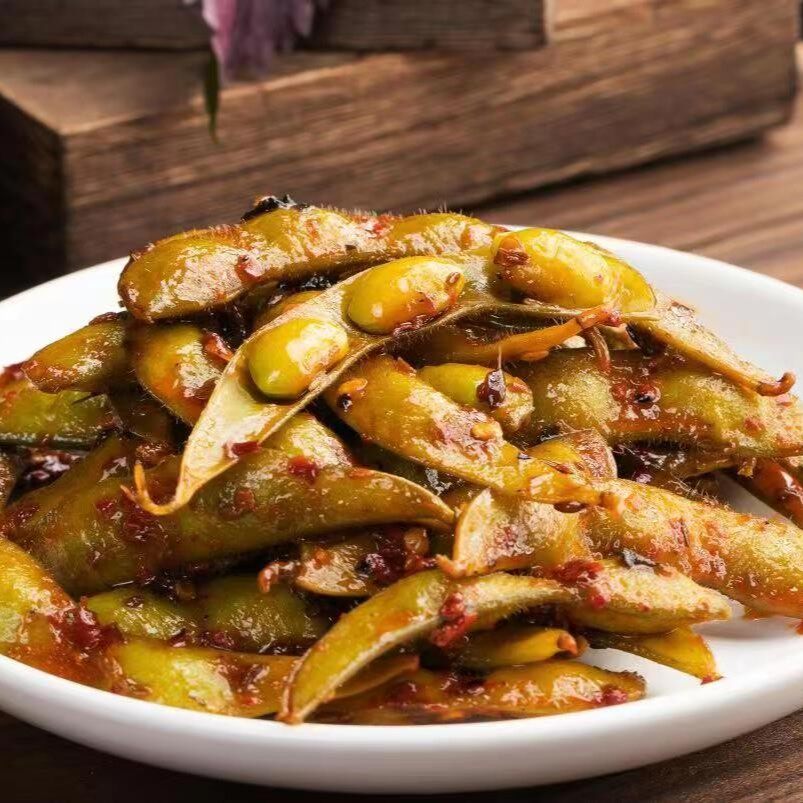 紫苏毛豆55克即食香辣冷盘卤味素食小吃湖南特产休闲零食下午茶点