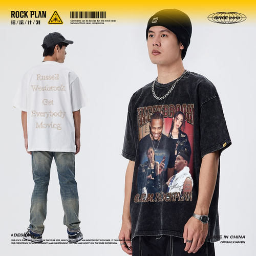 摇滚计划长袖美式青年潮T恤纯棉