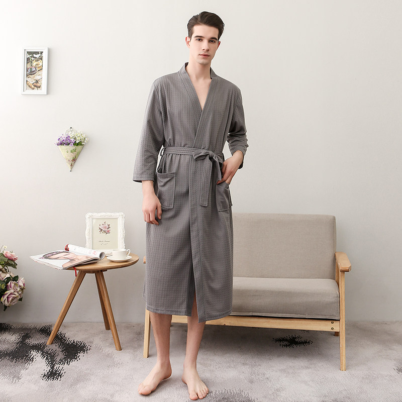 man XL water uptake Bathrobe Star Thin section Quick drying bathrobe summer cotton material Add fertilizer robe spring and autumnin the Lingerie/Men's underwear/Tracksuit , Nightwear/Bathrobes  category - from Buy2taobao.com to provide professional Taobao agent buy service
