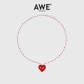 AWE红色爱心珍珠项链长款 唐九洲陆虎同款 轻奢小众配饰女毛衣链