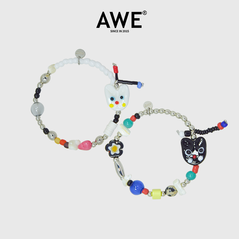 AWE宋亚轩同款多巴胺猫咪手链女