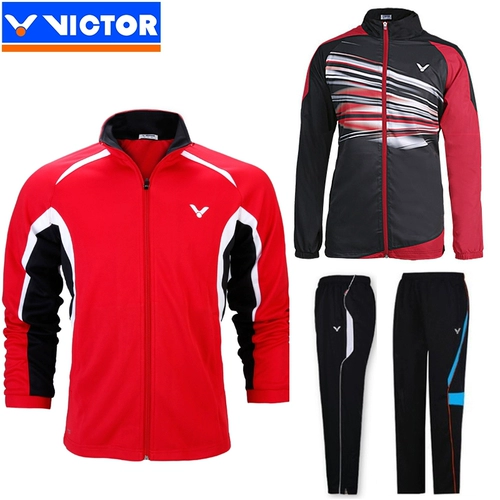 Victor, спортивный костюм подходит для мужчин и женщин для бадминтона, форма, лонгслив, удерживающие тепло штаны
