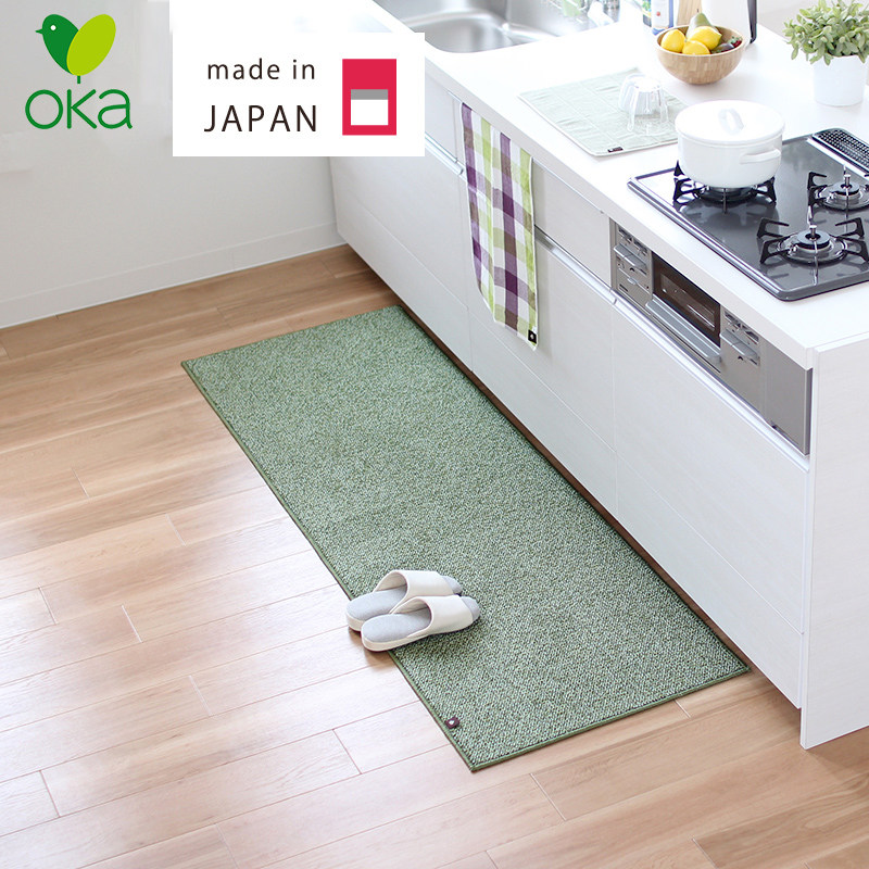 日本oka进口厨房地垫贴地防滑吸水防油污耐脏脚垫  可机洗地垫
