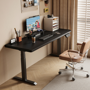 2025新款 桌家用书桌长条桌电竞桌办公桌 智能电动升降桌电脑台式