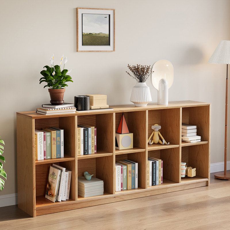 书架客厅落地书柜矮柜儿童格子柜组合实木收纳柜日式储物柜展示柜,住宅家具,单个书柜,淘宝优惠券,粉丝福利购,淘宝优惠卷