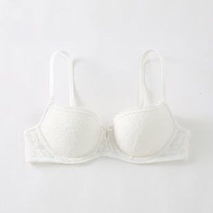 68新款 6IXTY8IGHT 米白蕾丝纯色半杯超薄杯文胸女BR11821 29元 特价