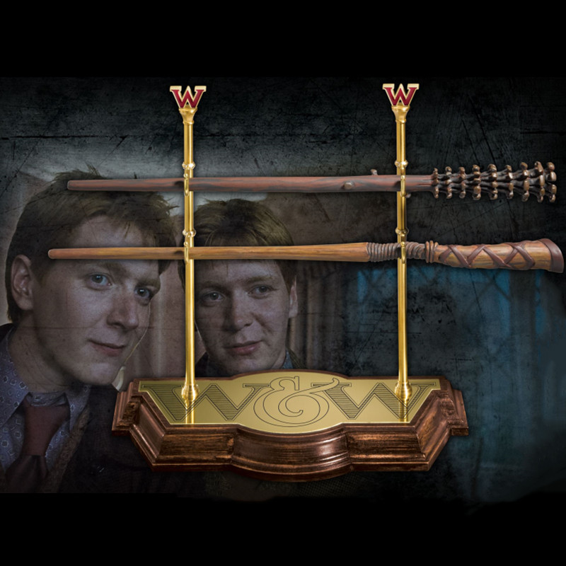 代购正版哈利波特周边韦斯莱双子乔治弗雷德魔杖cos魔法杖带架子