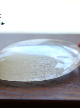 ◆柔美不可方物◆晶莹剔透全美全顺白发晶原石大坠