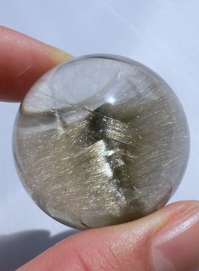 ◆银熠◆金属质感十足——罕见银羽版钛晶大球