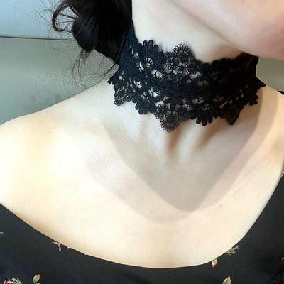 不过敏定制尺寸蕾丝锁骨链项链