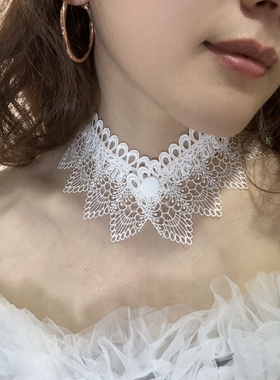 原创设计蕾丝假领子 百搭日系软妹蕾丝镂空花边领 衬衫叠穿神器