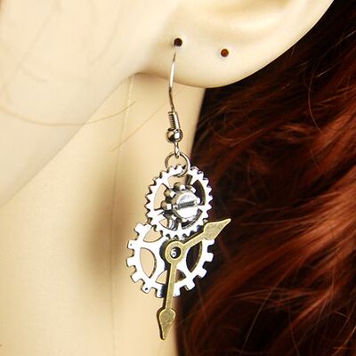 蒸汽朋克jk制服齿轮耳环