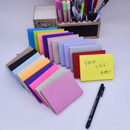 76*101mm可粘便签学生彩色便利贴