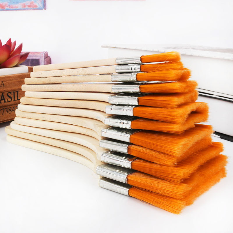 尼龙油画刷1号-12号丙烯颜料尼龙油画板刷 烧烤刷油漆刷子毛刷