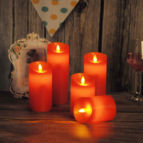 红色喜庆电子蜡烛灯剧本杀led