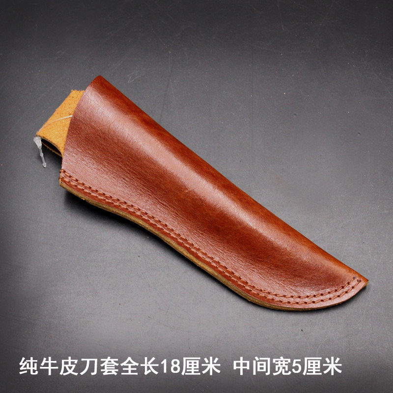 牛皮刀鞘刀套 纯皮定制 定做 真皮 户外直刀带防割条图片