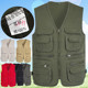 军绿色春秋纯棉马甲男士 中老年爸爸马夹坎肩马褂宽松拉链加大7XL