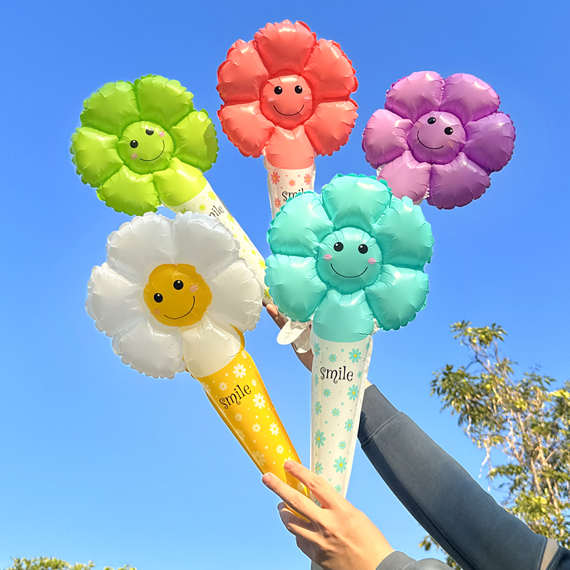 太阳花气球手持装饰学校活动道具