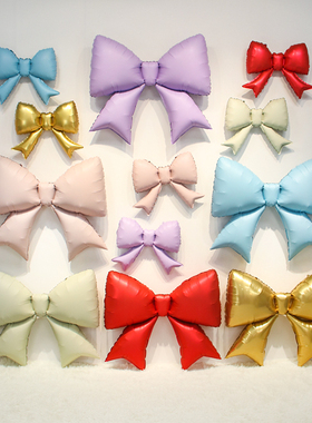 儿童卡通蝴蝶结气球生日派对装饰品幼儿园学校活动拍照道具布置品