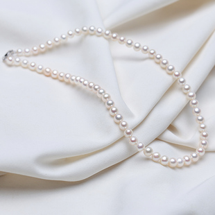 儿童款 天然珍珠项链淡水白色宝宝可爱公主女串珠生日演出搭配礼物