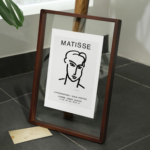 相框空框带玻璃双面透明摆台7寸8寸标本拍立得装 裱海报A3a4展示框