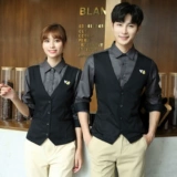 Комплект, рабочий жилет для работы, кофейный лонгслив