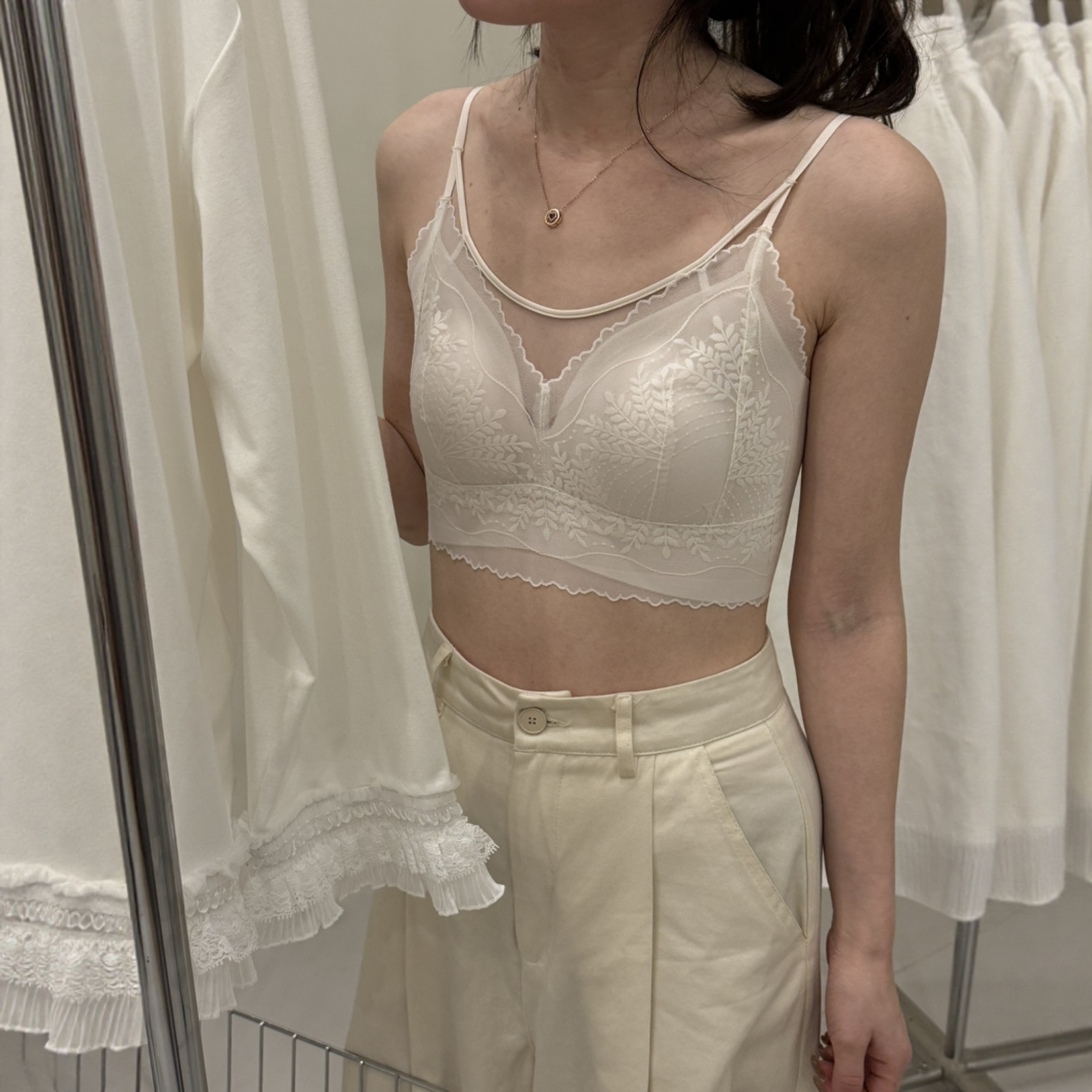 NICEE温柔风蕾丝美背吊带裹胸