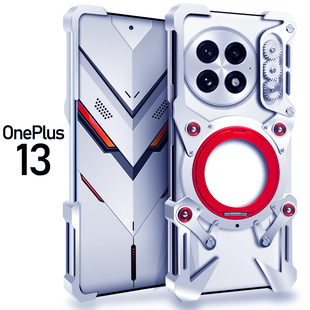 适用于一加13手机壳保护套铝合金属边霸气ace5pro男款变形金刚机甲个性新欧美骨架AC2/3PRO挂绳旋转支架