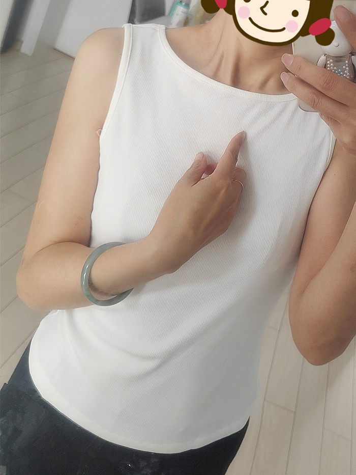 【A类棉+优可丝】女士一字领背心内搭外穿都好看无袖上衣打底显瘦