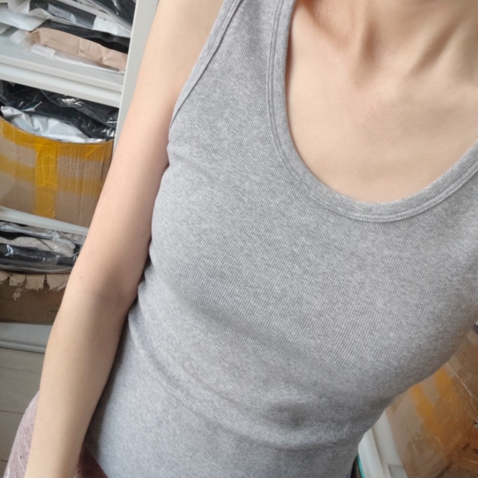 【含天然海藻糖】女士U领打底背心修身高弹抗菌纯色无袖T恤吊带衫