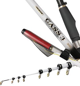 韩国龙成 卡斯3金色陶瓷SIC环斜环支架1.5号船竿小继短矶竿 白色