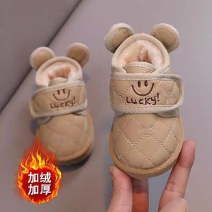 子男软底学步鞋 1一3岁女童婴儿鞋 加绒保暖儿童棉鞋 宝宝雪地靴冬季