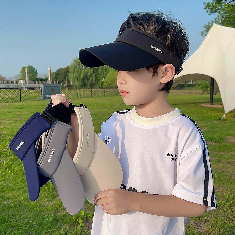 儿童遮阳帽男童防晒帽男孩空顶帽夏季女童帽子宝宝太阳棒球帽鸭舌