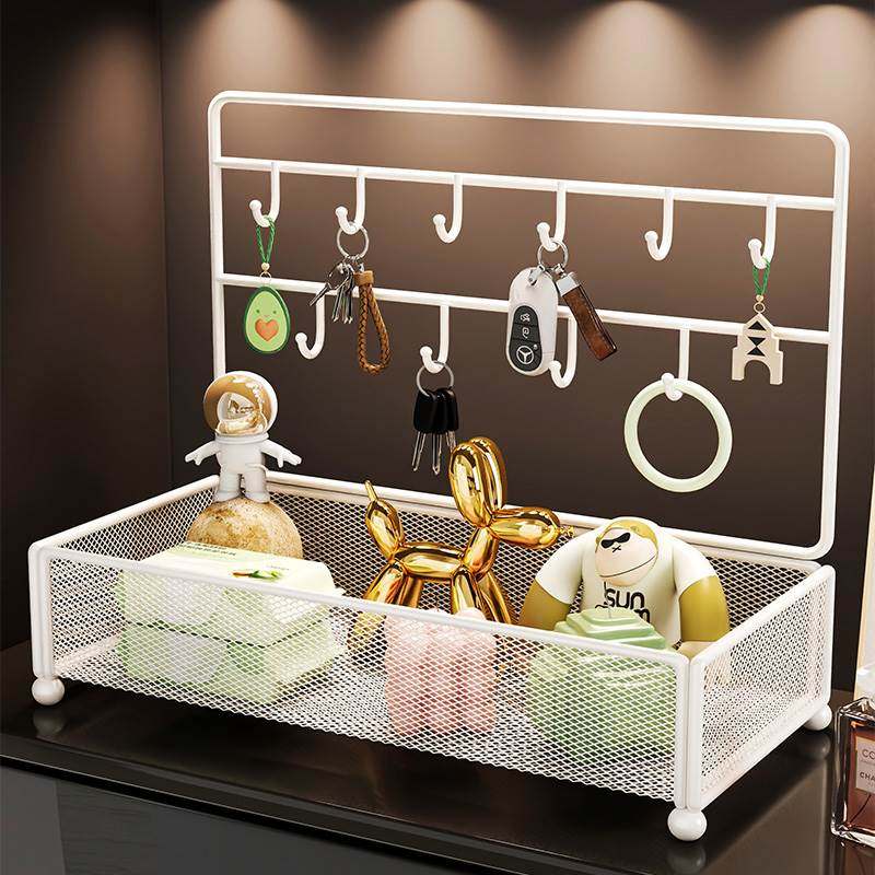 玄关钥匙架门口入户口罩收纳盒鞋柜上装饰置