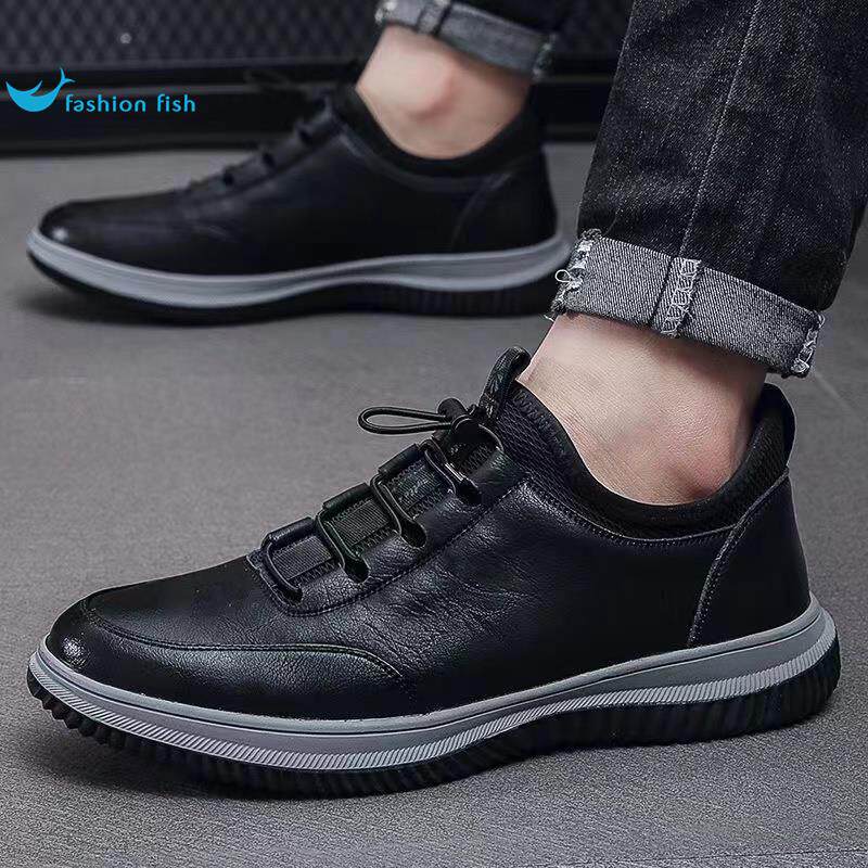 노동 보호 신발 남성 미끄럼 방지 방수 요리사 부드러운 밑창 작업화 주방 남성 특별 캐주얼 가죽 신발 가을 통근 신발