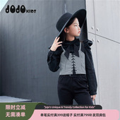 上衣儿童洋气个性 jojo童装 假两件长袖 纯棉新款 潮牌上衣酷 女童秋季