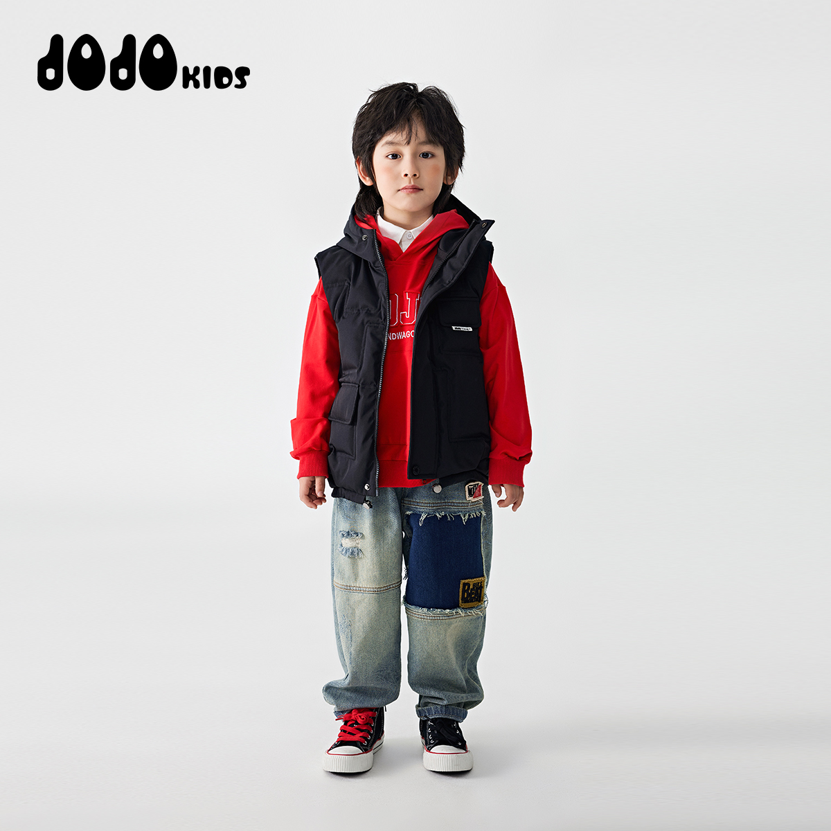 jojo童装男童秋季牛仔长裤