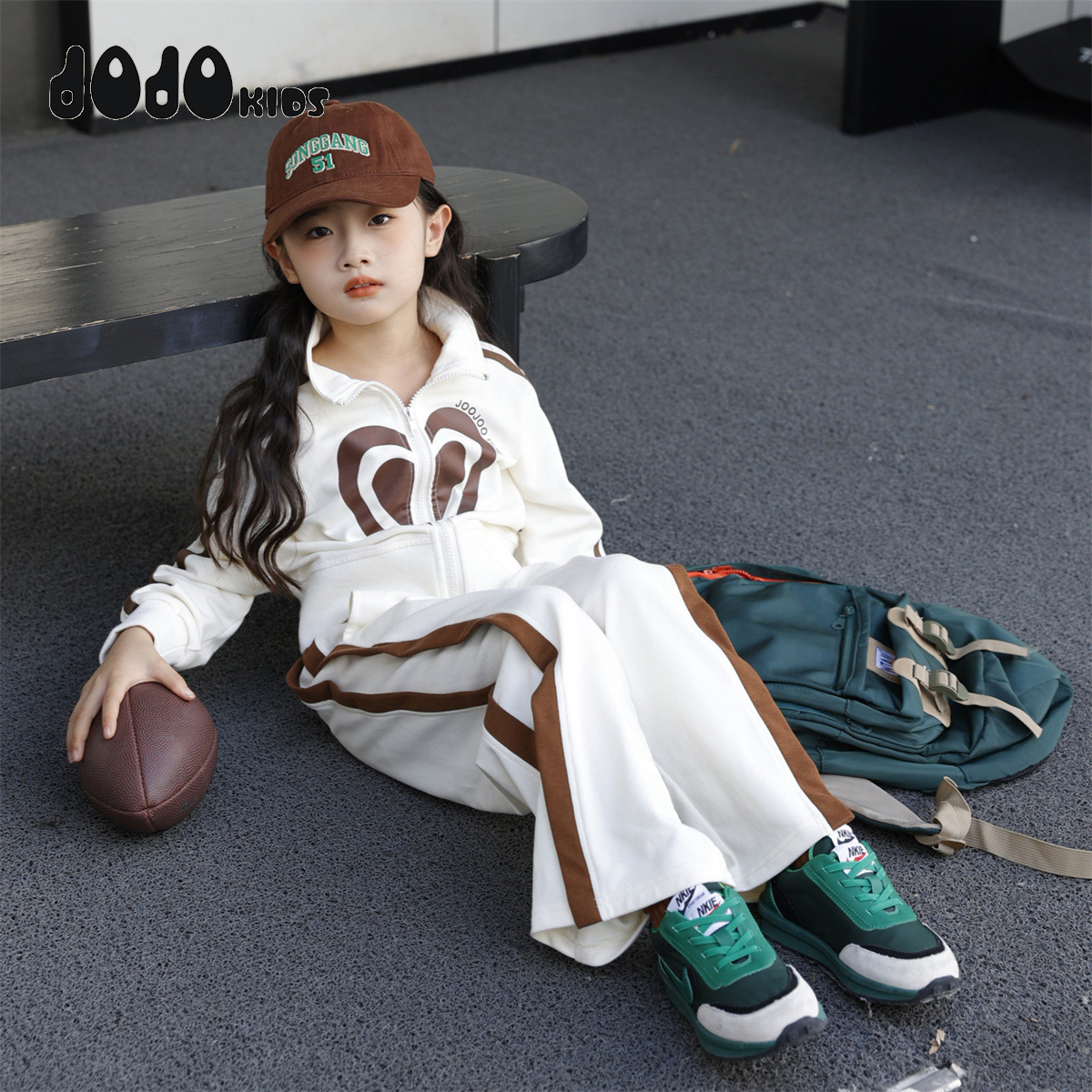 jojo童装女童春季休闲套装