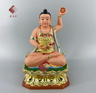 木雕金英祖师金英派神坛金身定制香樟木漆线雕工艺家居摆件