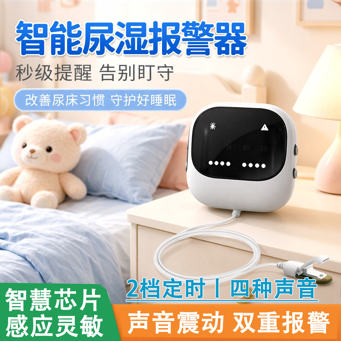 儿童智能感应尿湿报警器提醒器