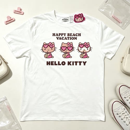 HelloKitty蜡笔小新联名图案体恤