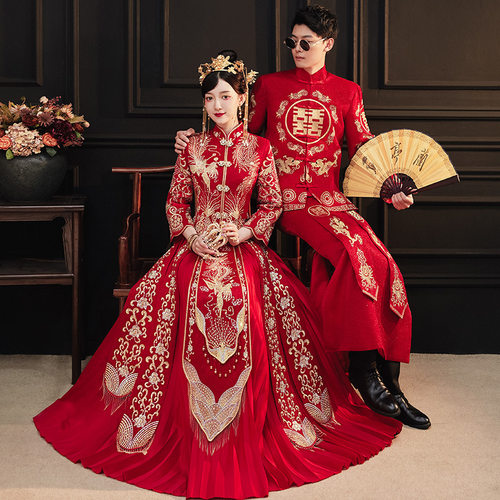 2026新款秀禾服新娘结婚春夏龙凤褂秀和服婚纱中式礼服中国风秀禾