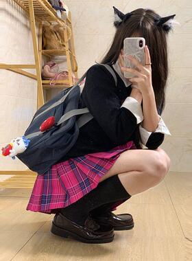 紫樱/八月信原创jk格裙校供感百褶裙半身裙短裙女生显白正版
