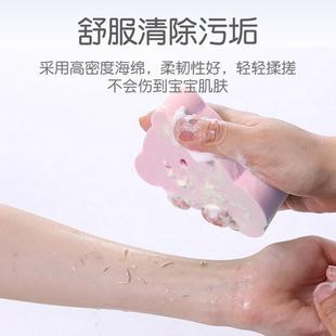 新生少儿沐浴洗澡棉擦强力搓灰搓泥宝宝洗澡感温海绵搓澡不伤皮肤