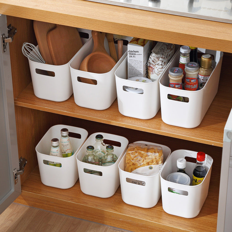 居家家桌面收纳盒厨房杂物整理篮家用塑料化妆品储物盒零食收纳筐,收纳整理,桌面收纳盒,淘宝优惠券,粉丝福利购,淘宝优惠卷