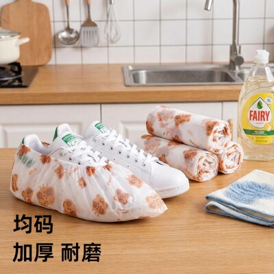 一次性印花卡通鞋套纺布加厚家用