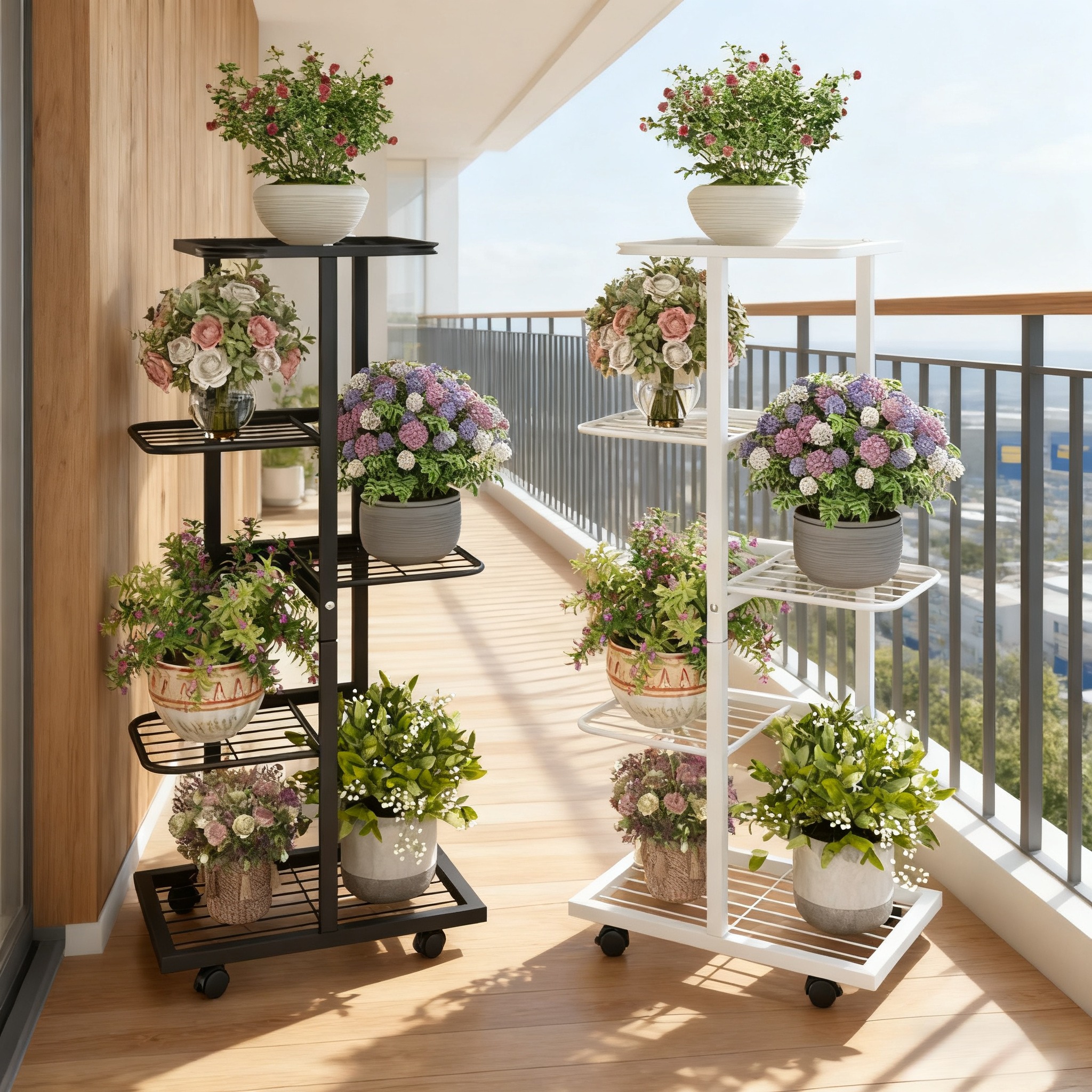 多层铁艺花架置物架客厅落地式